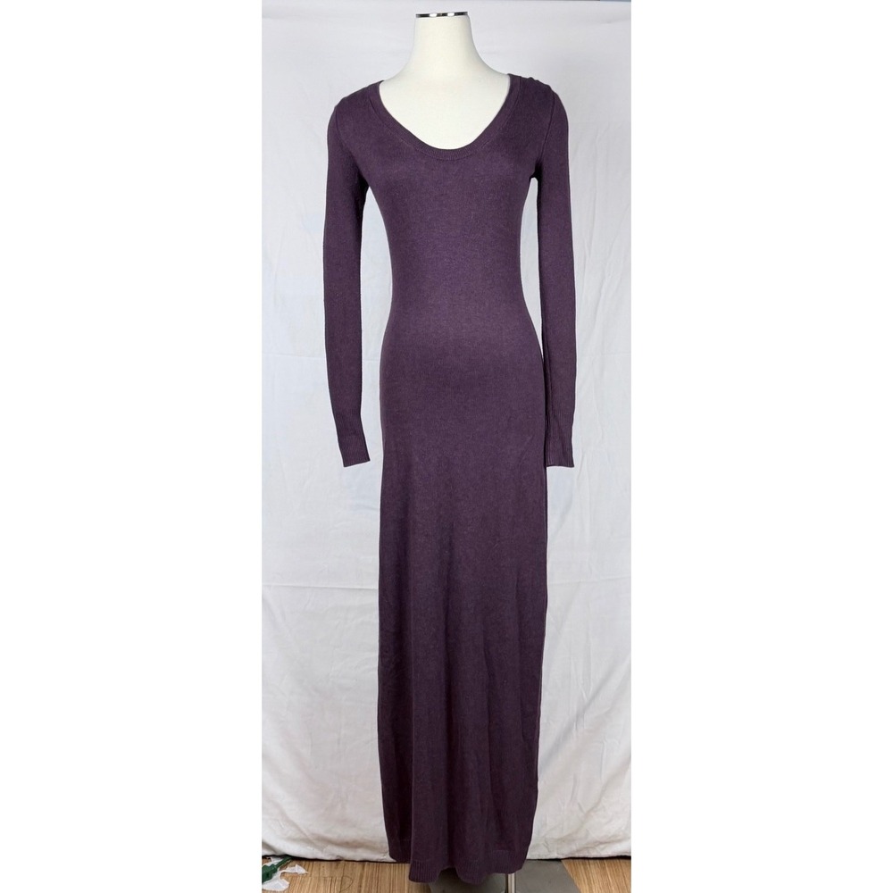 Victoria's Secret Purple Maxi Dress XS Knit Sweater Long Sleeve Feminine Soft